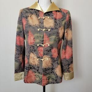Beautiful Size** S/M Bo Shen Magnificent Asian Style Jacket Lined Frog Closure